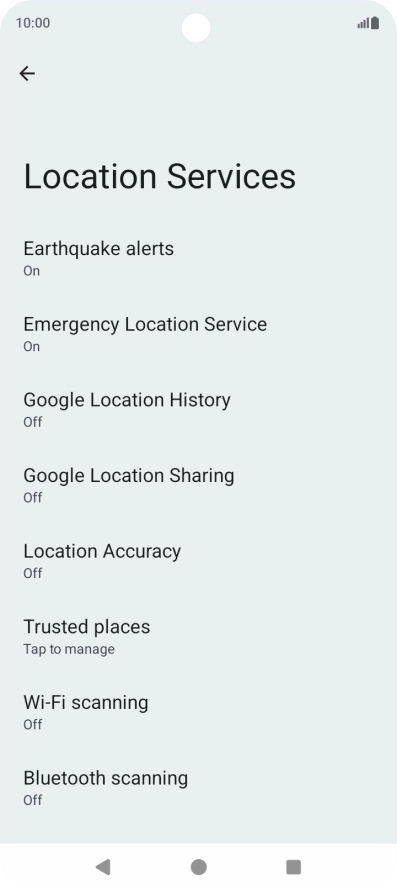 Press Location Accuracy. Press Location Accuracy.