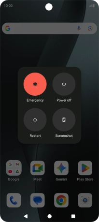 Press Power off. Press Power off.