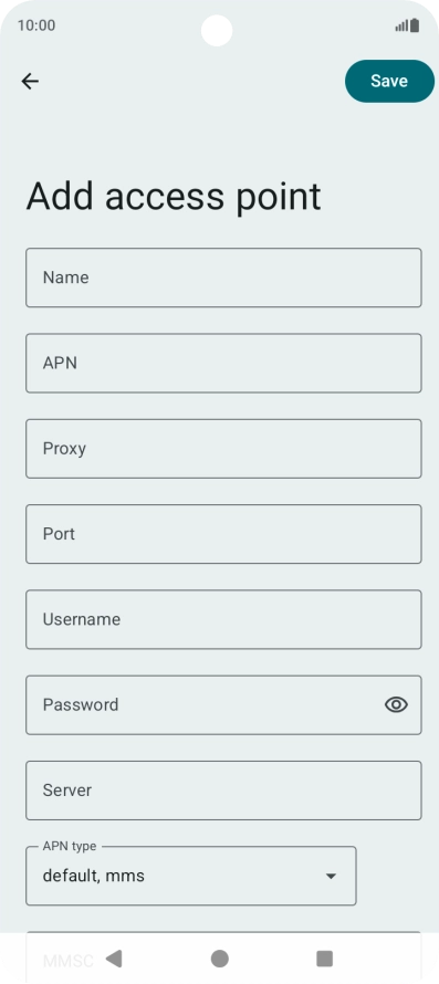 Press Name and key in Vodafone MMS. Press Name and key in Vodafone MMS.