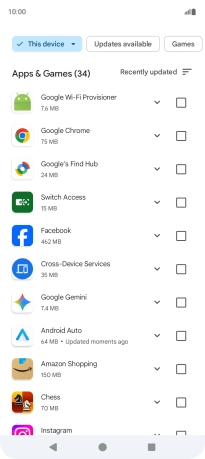 Press the required app. Press the required app.