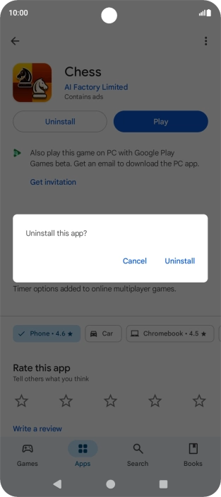 Press Uninstall. Press Uninstall.