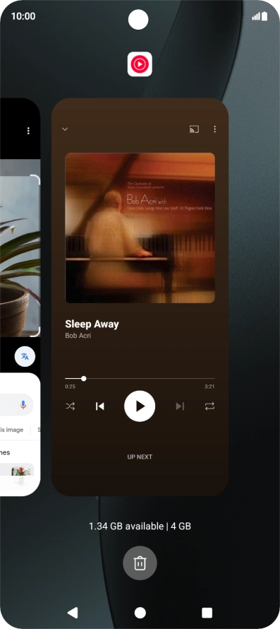 To end one running application, slide your finger upwards on the required application. To end one running application, slide your finger upwards on the required application.