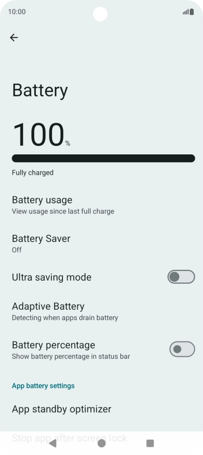 Press Battery Saver. Press Battery Saver.