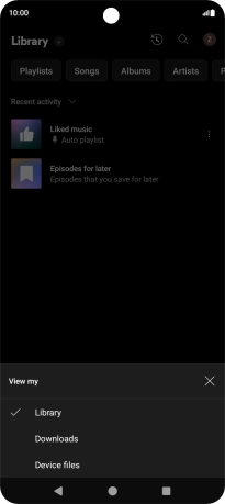 Press the required category and go to the required audio file. Press the required category and go to the required audio file.