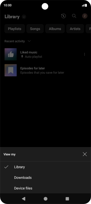 Press the required category and go to the required audio file. Press the required category and go to the required audio file.