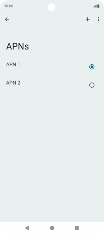 Press the field next to the data connection to activate it. Press the field next to the data connection to activate it.