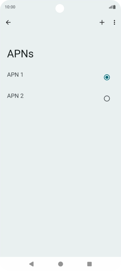 Press the field next to the data connection to activate it. Press the field next to the data connection to activate it.