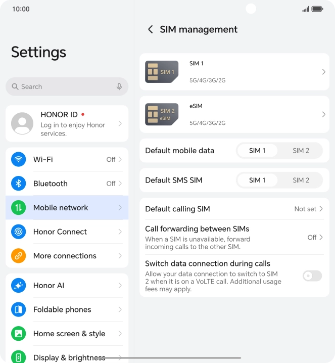 Press the required price plan. Press the required price plan.