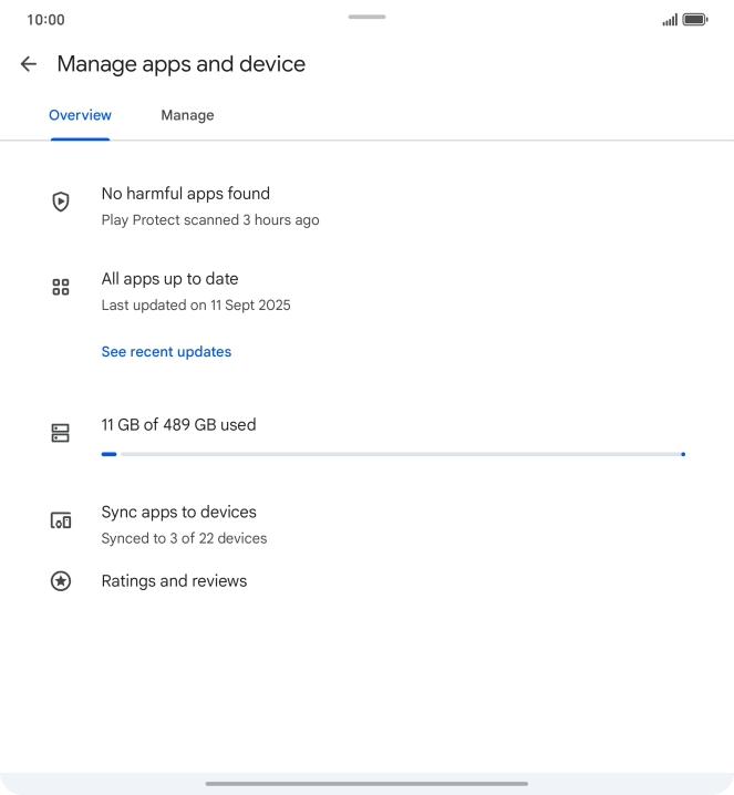 Press Manage. Press Manage.