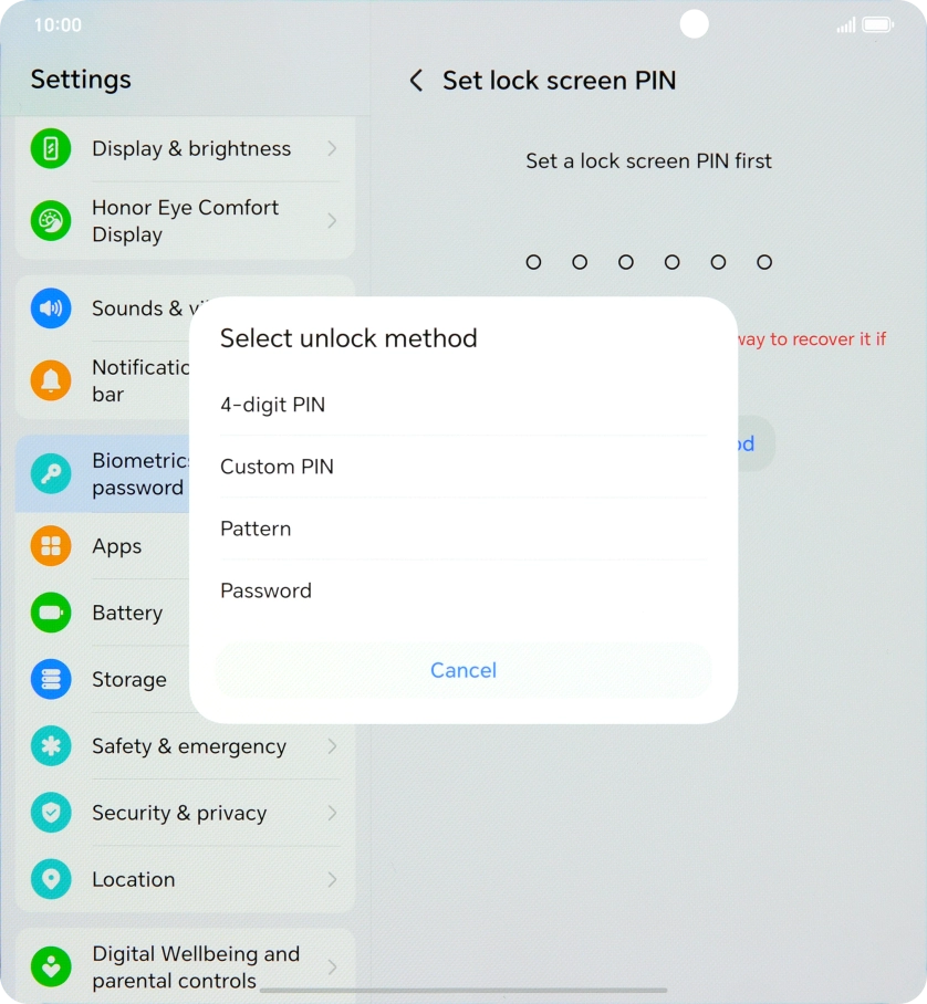 Press the required phone lock code and follow the instructions on the screen to create an additional phone lock code. Press the required phone lock code and follow the instructions on the screen to create an additional phone lock code.