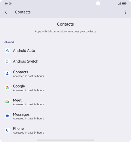 Press the required app. Press the required app.