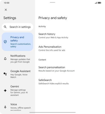 Press Google Assistant. Press Google Assistant.