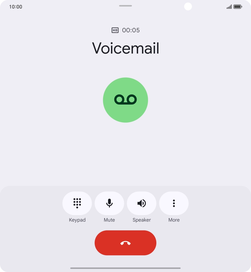 Press the end call icon. Press the end call icon.