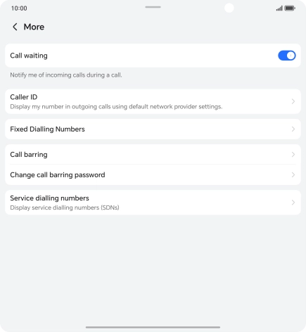 Press Fixed Dialling Numbers. Press Fixed Dialling Numbers.