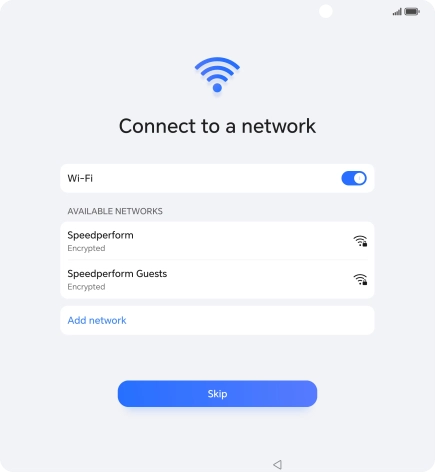 Press the required Wi-Fi network. Press the required Wi-Fi network.