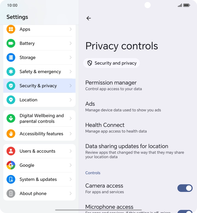 Press Permission manager. Press Permission manager.