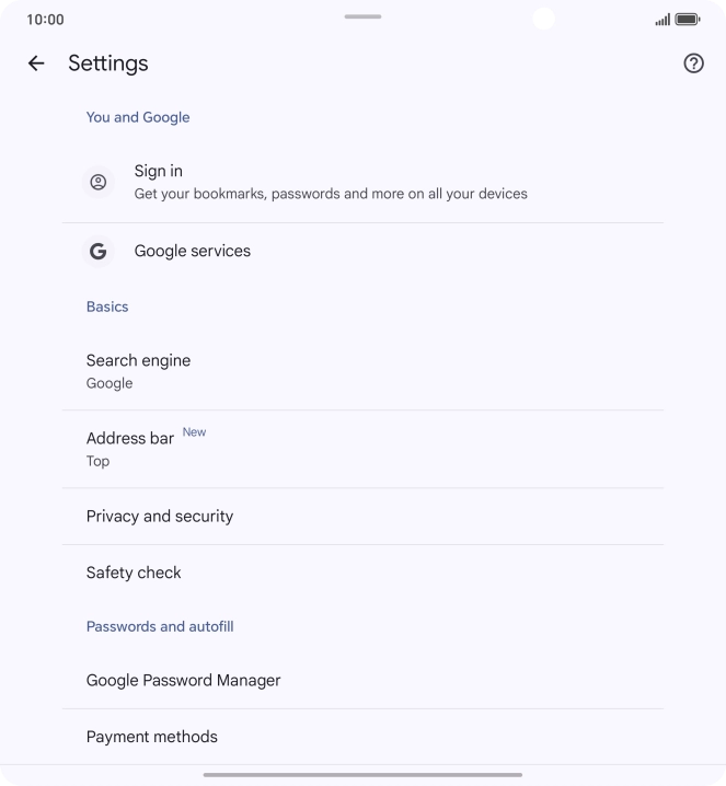 Press Privacy and security. Press Privacy and security.