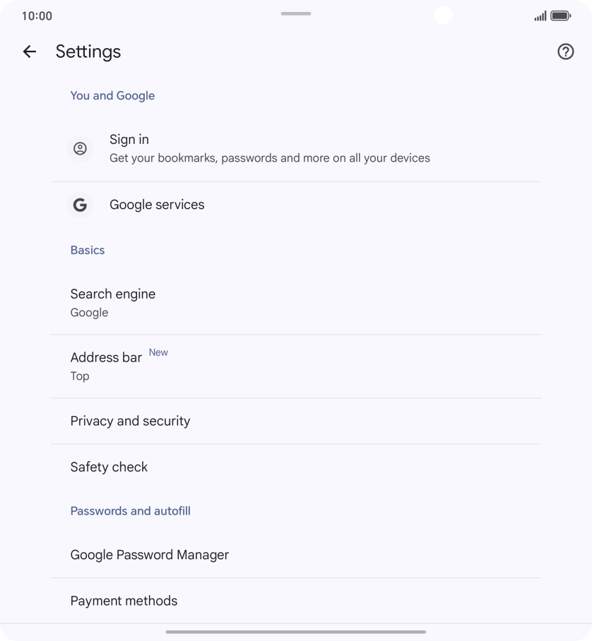 Press Privacy and security. Press Privacy and security.