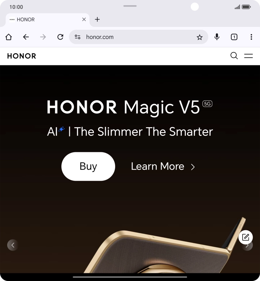 Press the menu icon. Press the menu icon.