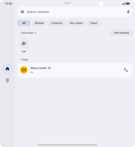 Press the keypad icon. Press the keypad icon.