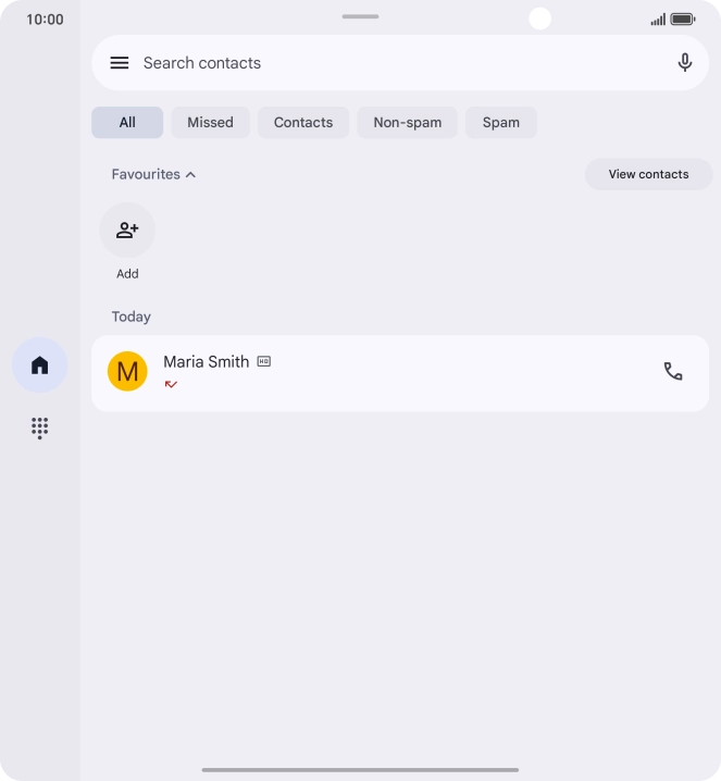Press the keypad icon. Press the keypad icon.