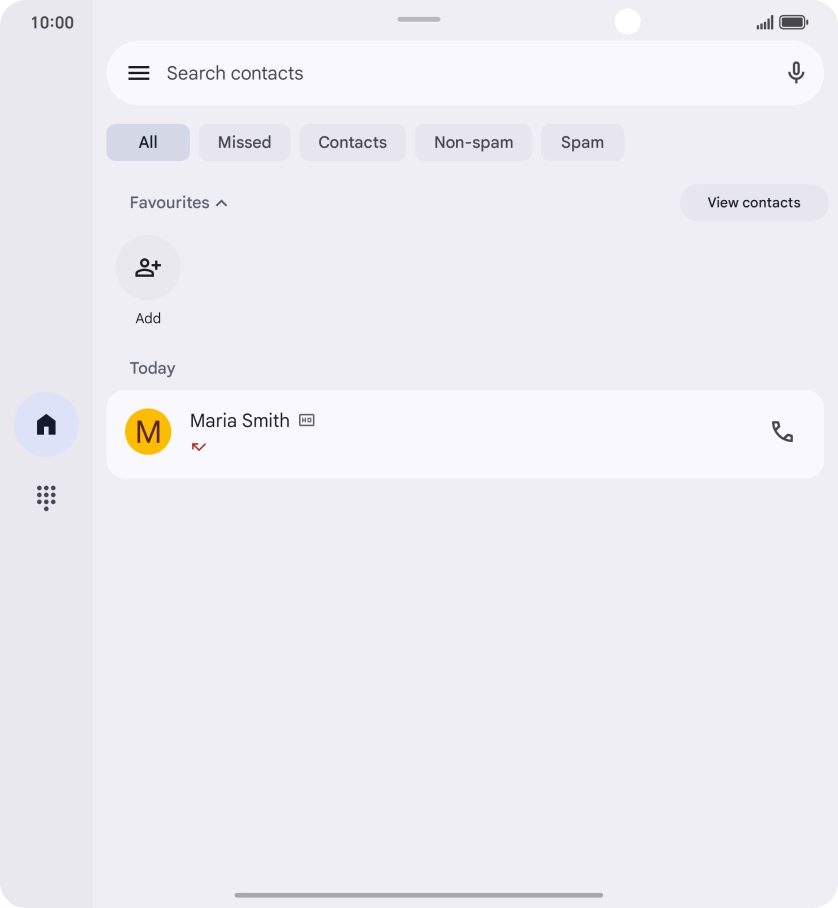 Press the keypad icon. Press the keypad icon.