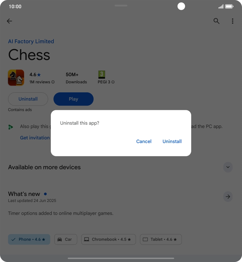Press Uninstall. Press Uninstall.