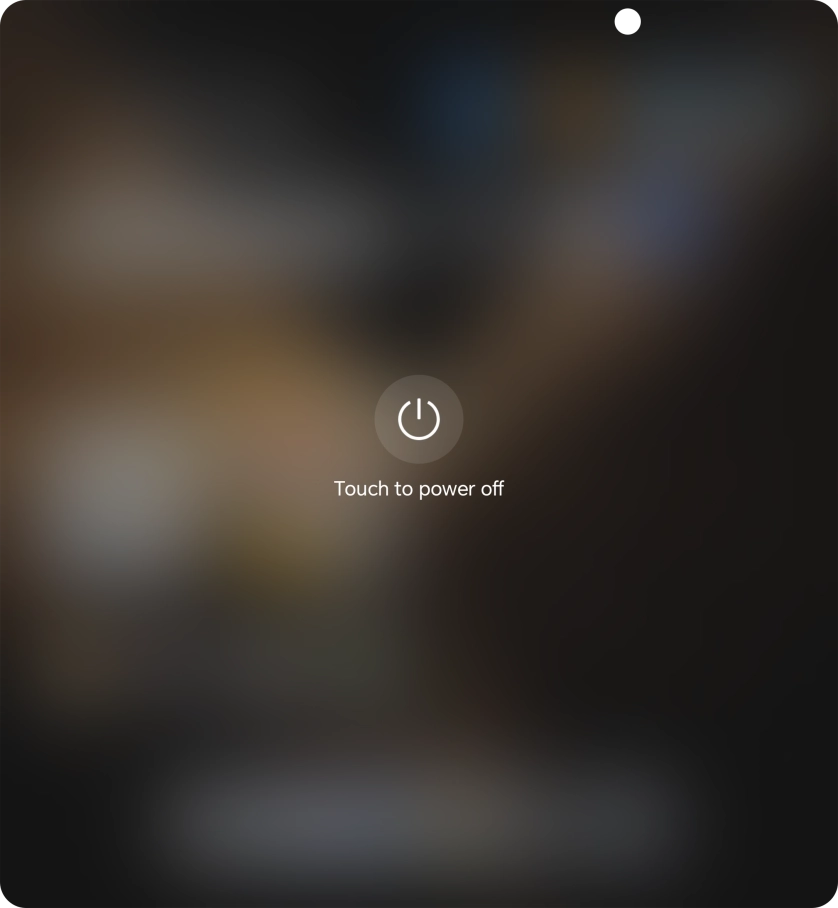 Press Touch to power off. Press Touch to power off.