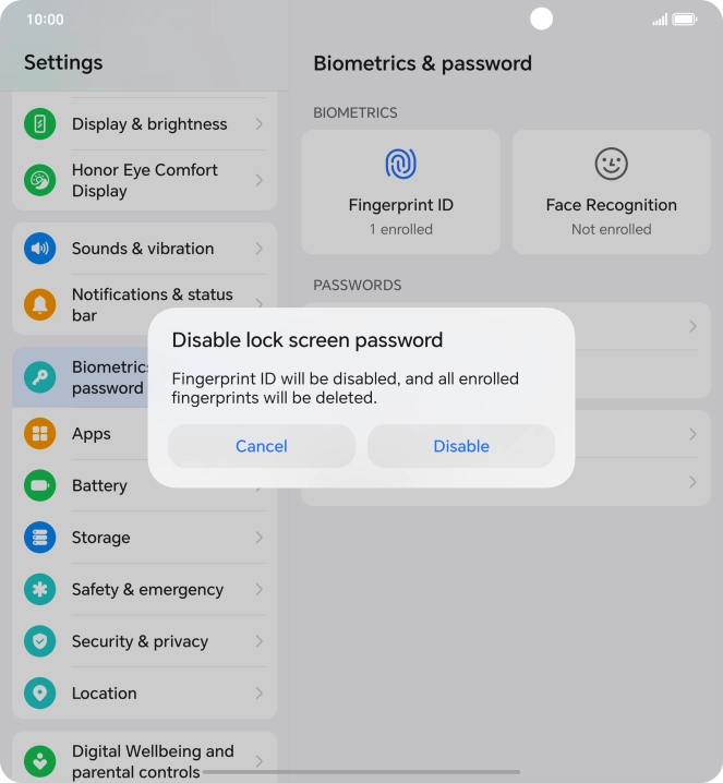 Press Disable. Press Disable.