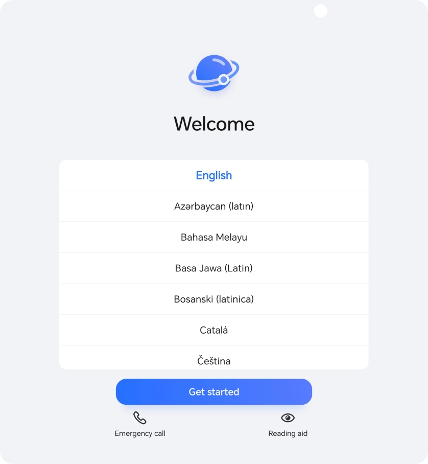 Press the required language. Press the required language.