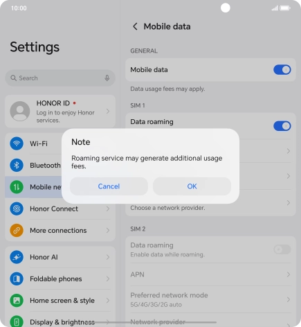 If you turn on the function, press OK. If you turn on the function, press OK.