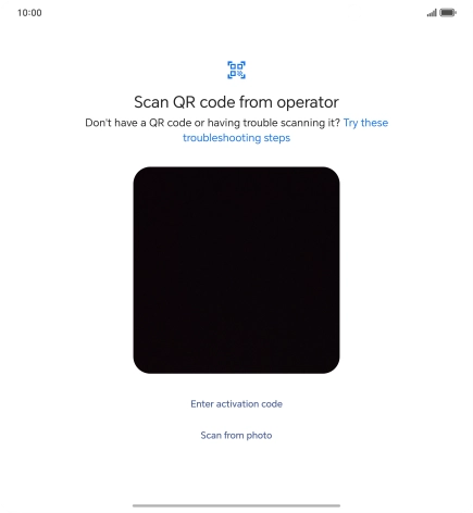 Place the QR code you've received inside the phone camera frame to scan the code. Your eSIM is transferred to your new phone over the internet. Place the QR code you've received inside the phone camera frame to scan the code. Your eSIM is transferred to your new phone over the internet.