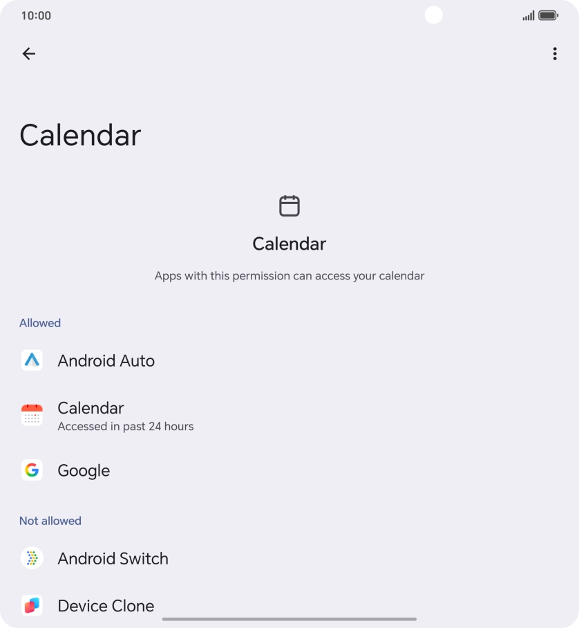 The total app activity for the selected phone function is displayed. The total app activity for the selected phone function is displayed.