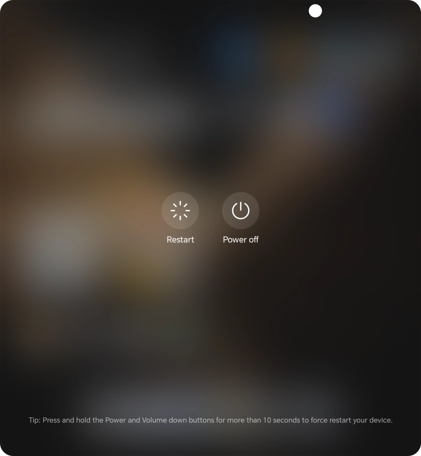 Press Power off. Press Power off.