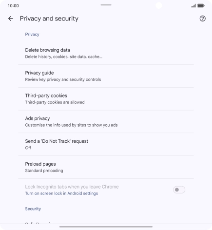 Press Delete browsing data. Press Delete browsing data.