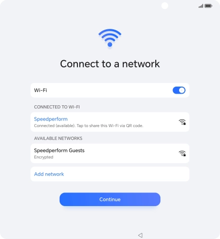 Press Continue. Press Continue.