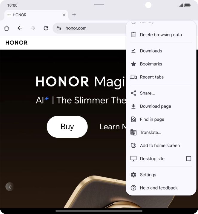 Press Settings. Press Settings.