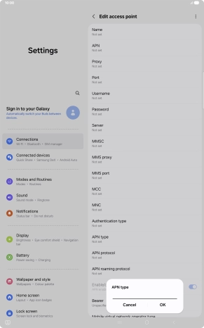 Key in default and press OK. Key in default and press OK.