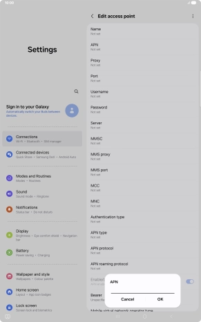 Key in live.vodafone.com and press OK. Key in live.vodafone.com and press OK.