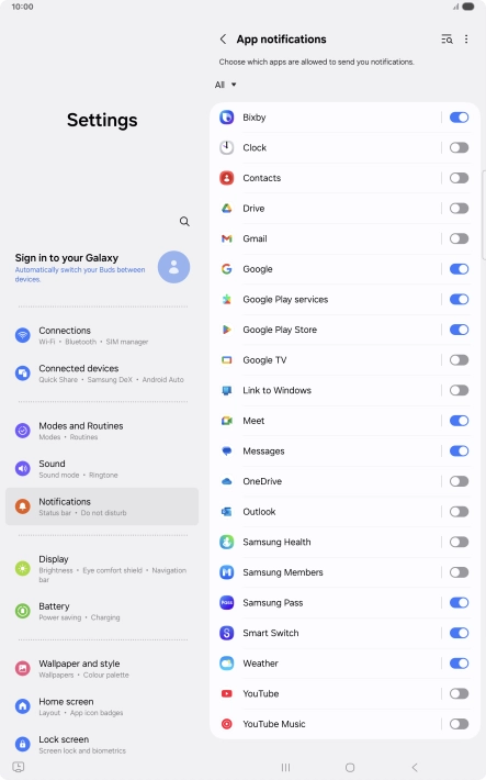 Press the drop down list. Press the drop down list.