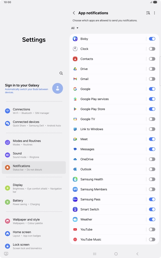 Press the drop down list. Press the drop down list.