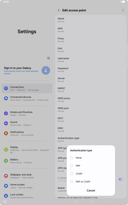 Press PAP. Press PAP.