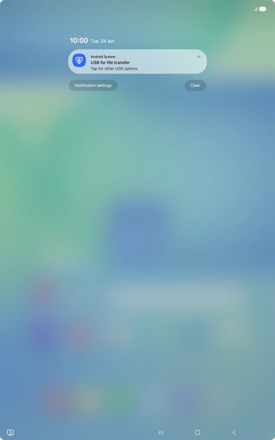 Press Tap for other USB options.. Press Tap for other USB options..