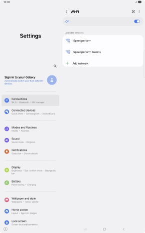 Press the required Wi-Fi network. Press the required Wi-Fi network.