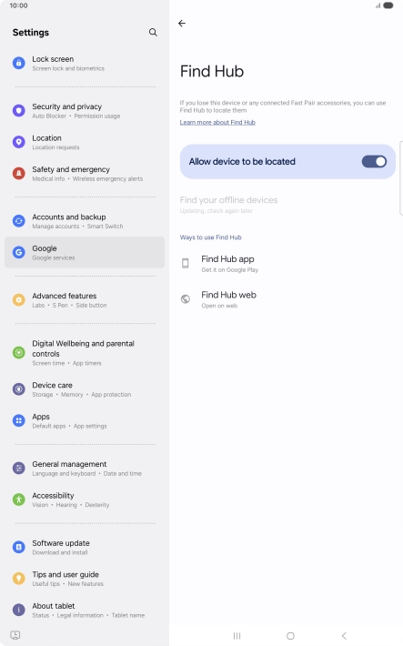 Press the Home key to return to the home screen. Press the Home key to return to the home screen.