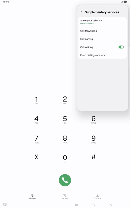 Press Call forwarding. Press Call forwarding.