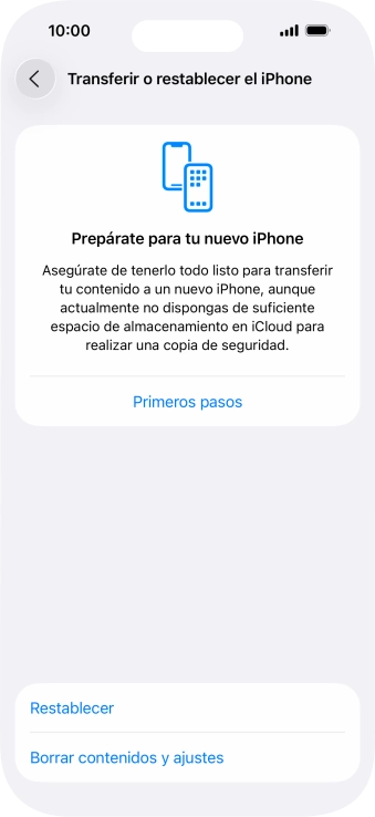 Pulsa Restablecer. Pulsa Restablecer.