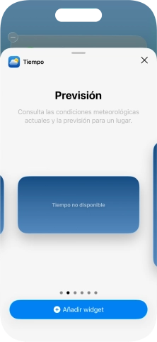 Desliza el dedo hacia la derecha o hacia la izquierda por la pantalla para seleccionar el tamaño de widget deseado. Desliza el dedo hacia la derecha o hacia la izquierda por la pantalla para seleccionar el tamaño de widget deseado.