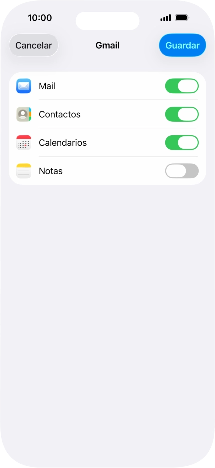 Si aparece en la pantalla esta imagen, tu cuenta de correo electrónico ha sido reconocida y configurada automáticamente. Sigue las indicaciones de la pantalla para introducir más información y terminar la configuración. Si aparece en la pantalla esta imagen, tu cuenta de correo electrónico ha sido reconocida y configurada automáticamente. Sigue las indicaciones de la pantalla para introducir más información y terminar la configuración.
