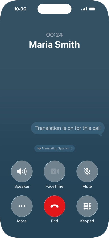 Press Translating ‹language› and follow the instructions on the screen to select language display or exit Live Translation. Press Translating ‹language› and follow the instructions on the screen to select language display or exit Live Translation.